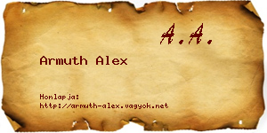 Armuth Alex névjegykártya