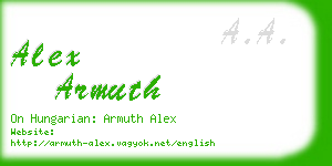 alex armuth business card